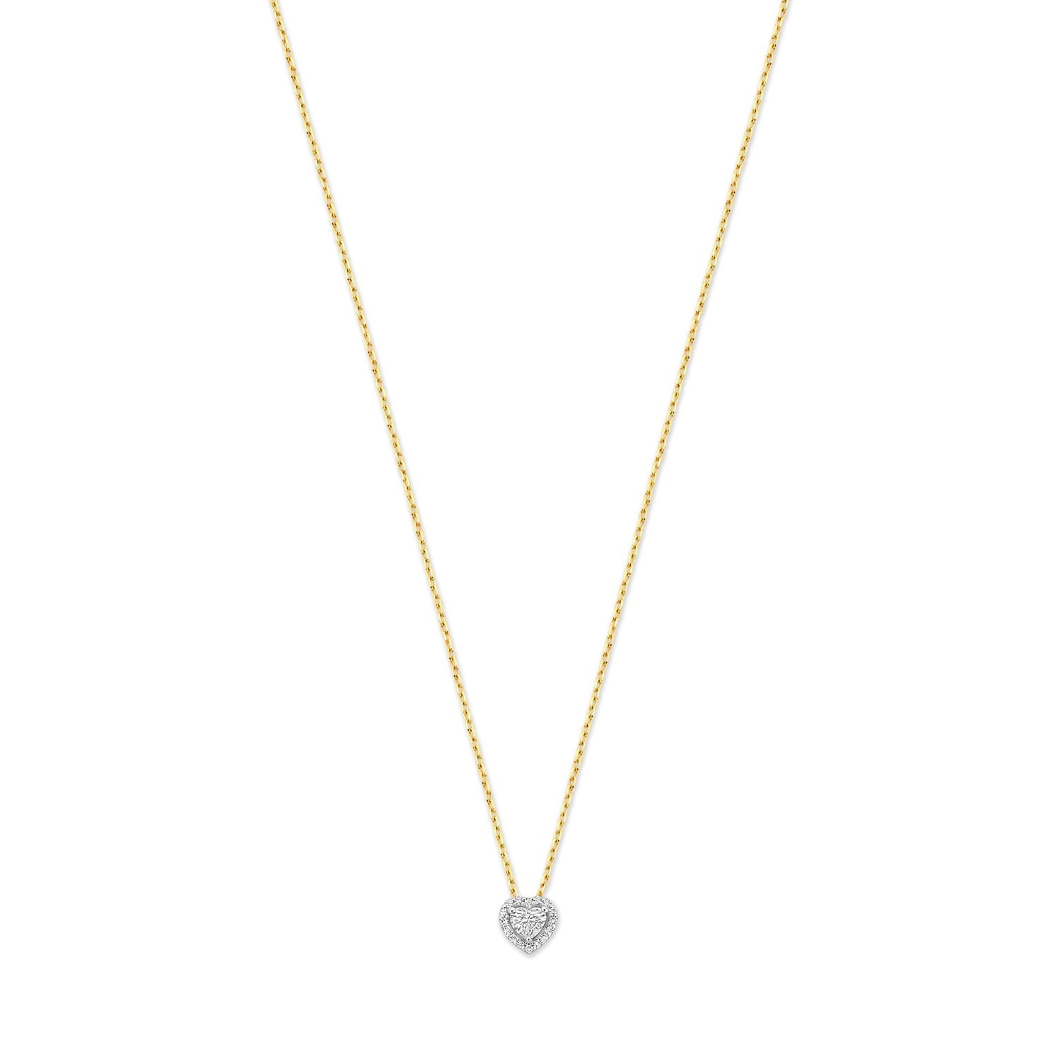 Isabel Bernard De la Paix Amore 14 karat gold necklace with diamond 0.14 carat IBD350024