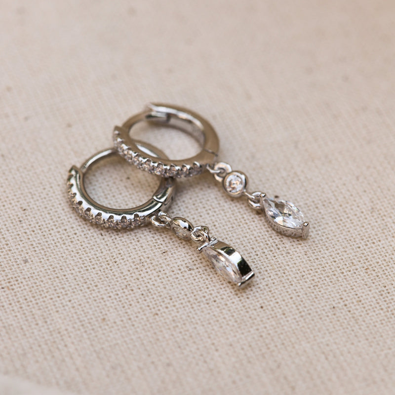 Karma Hoops Femmes Créoles Argent A68S-zoom-