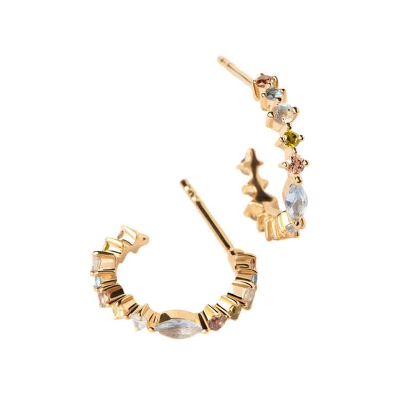 P D Paola Color 925 Sterling Silver Earrings with Gold Plating AR01-C77-U-zoom-