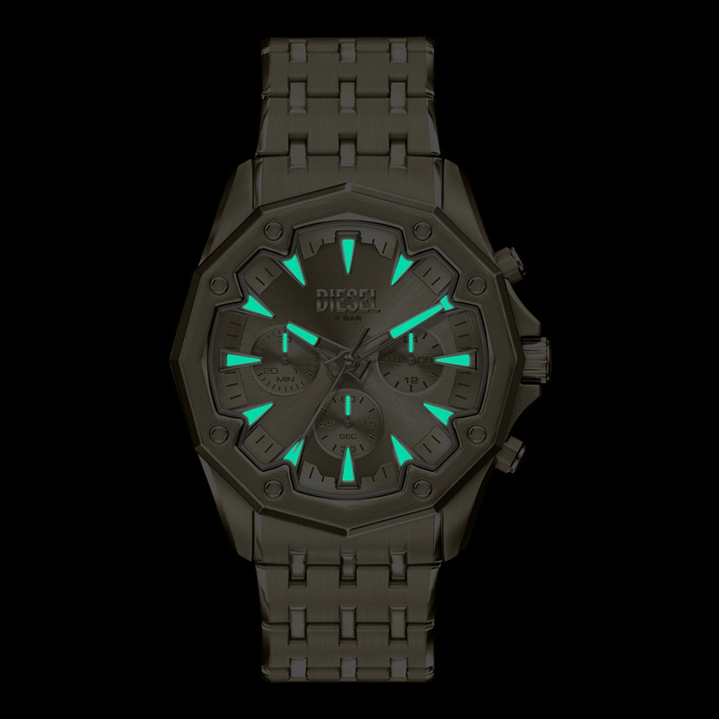 Diesel Stinger Round Gold Dial Watch DZ4707