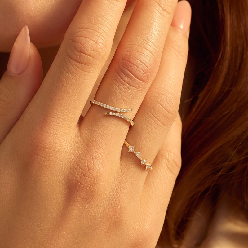 Beloro Jewels Monte Napoleone Stella 9 karat gold ring with zirconia BO330031-50-zoom-