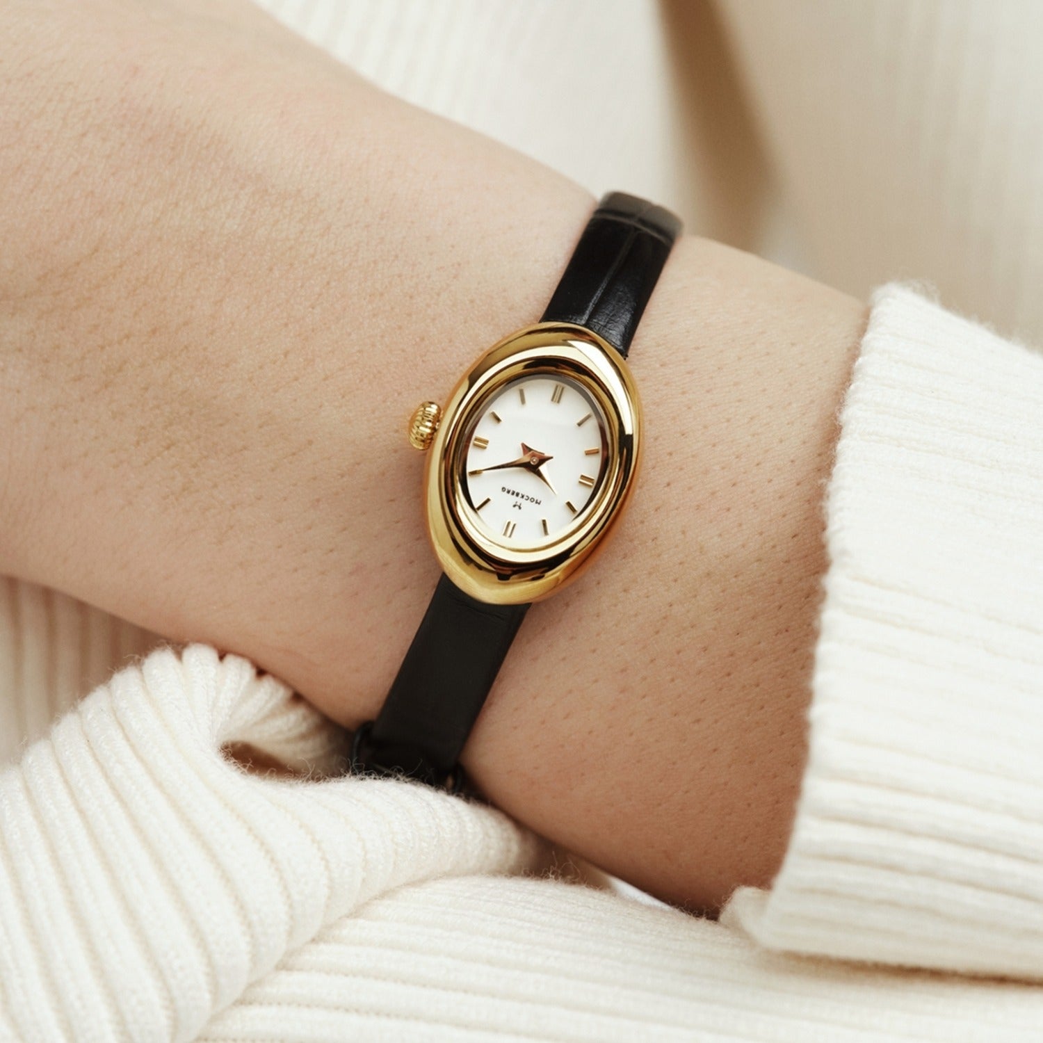 Mockberg Belle Oval Petite Leather Women's Watch MB1412