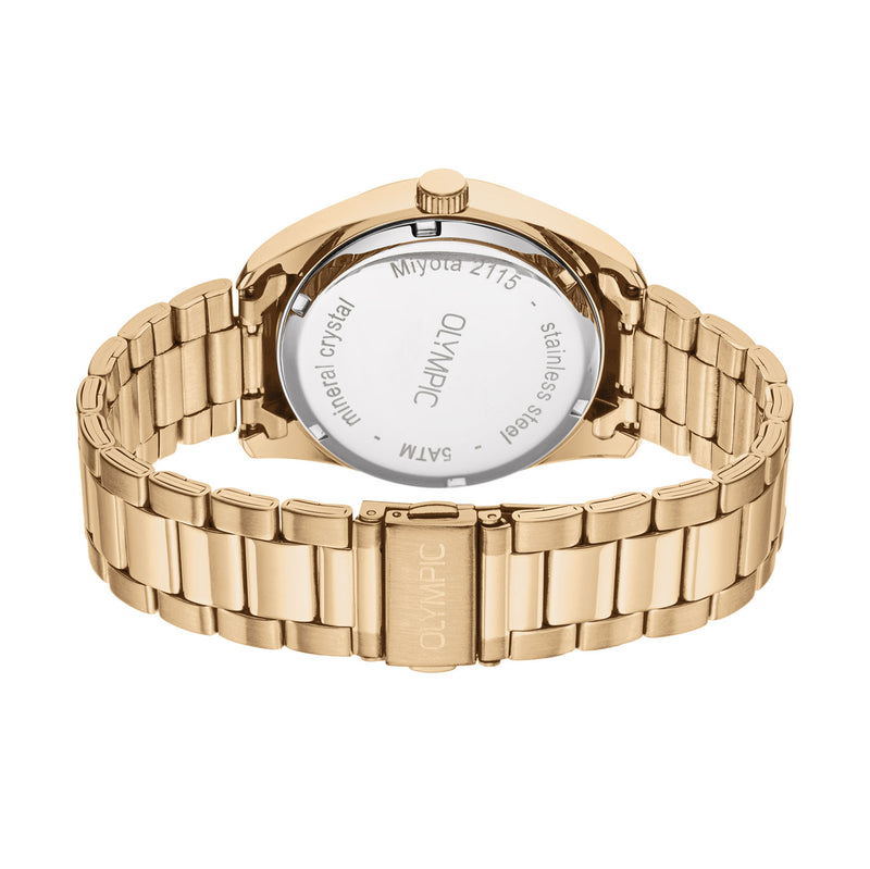 Olympic Louis Montre Pour Homme Dorée et Blanche OL75HDD001-zoom-