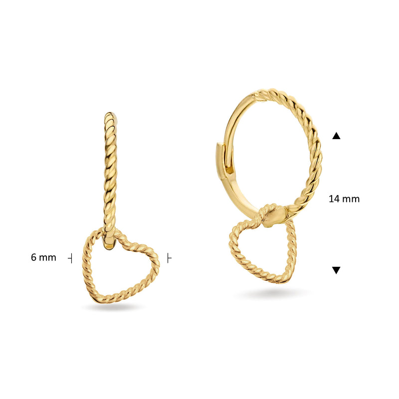Jackie Gold Amour Boucles D'Oreilles En Or 14 Carats 585 JKE25.515-zoom-