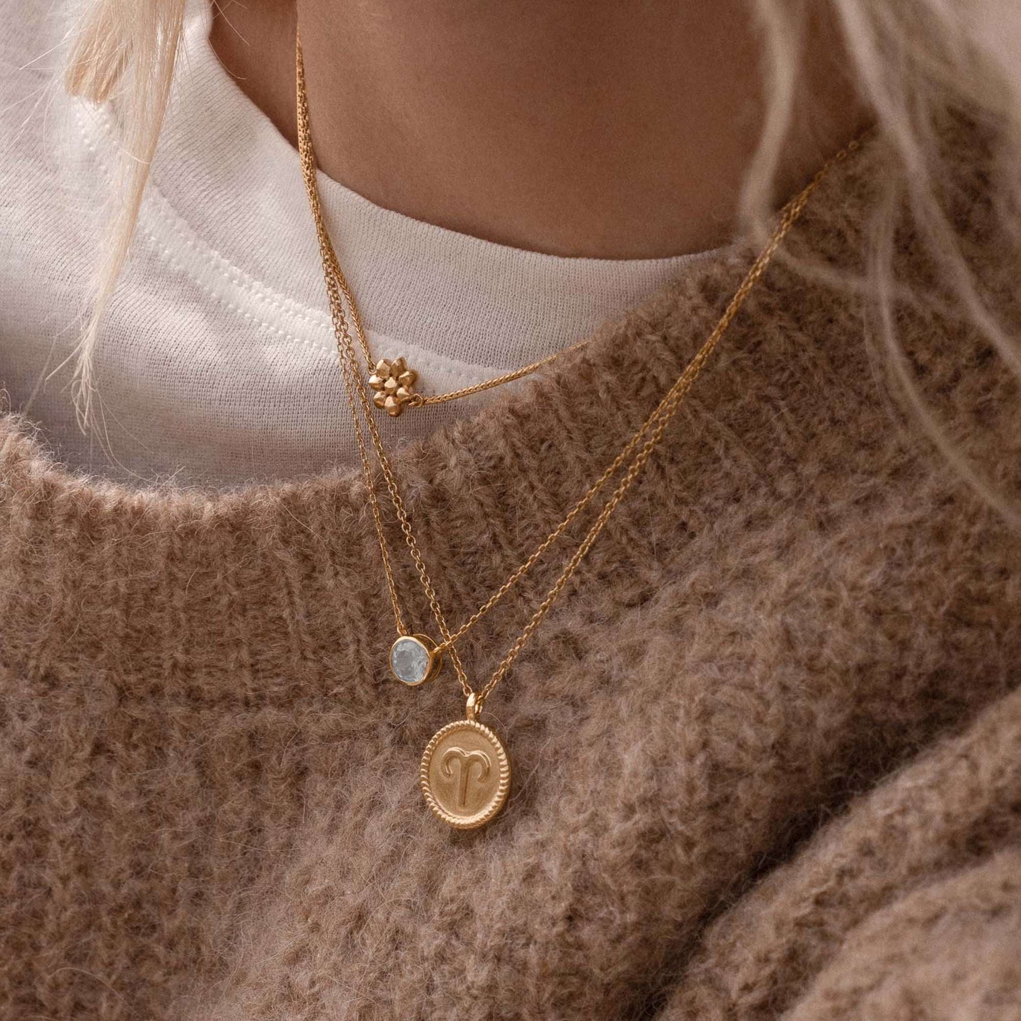 Violet Hamden Venus 925 Sterling Silver Gold-coloured Necklace with Birthstone VH340010-NOV