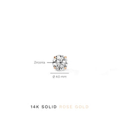 Isabel Bernard La Concorde Lourdes 14 Carat Rosegolden Ear Studs IB360208