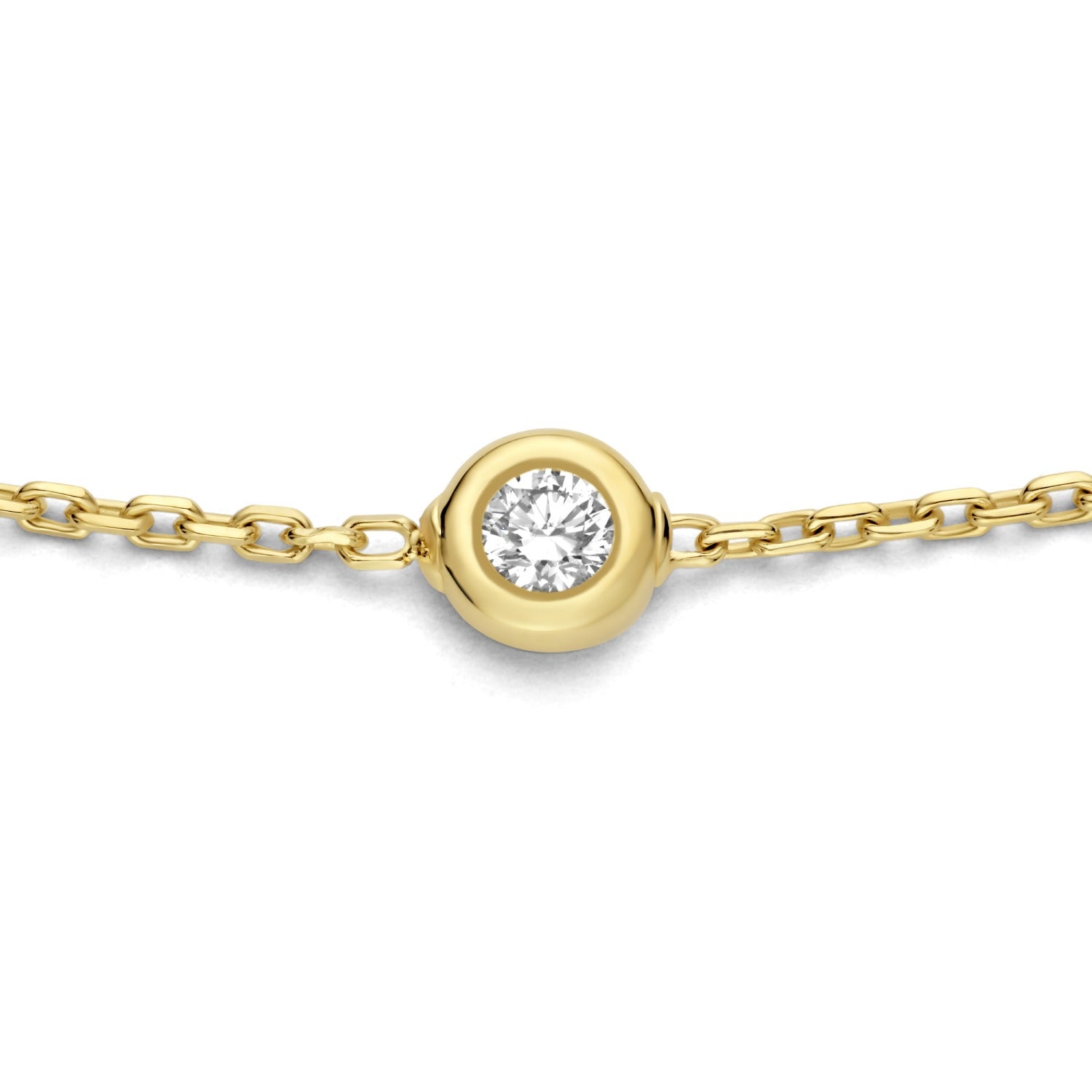 Isabel Bernard De la Paix Alfie 14 Carat Golden Bracelet | diamond 0.12 ct | IBD320001