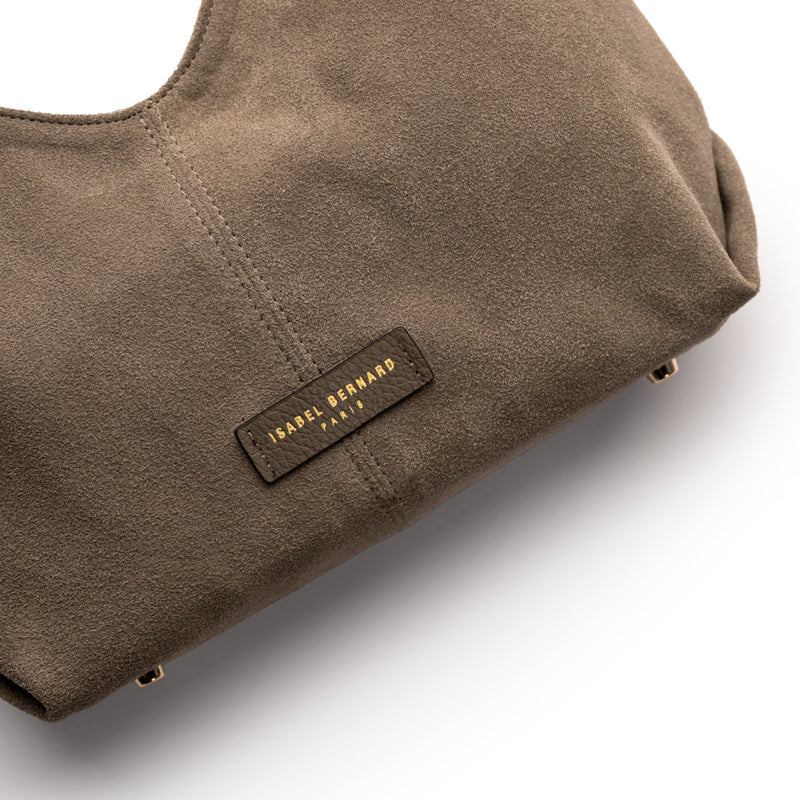 Isabel Bernard Honoré Grace Mini sac à main en suède taupe IB21132-178-zoom-