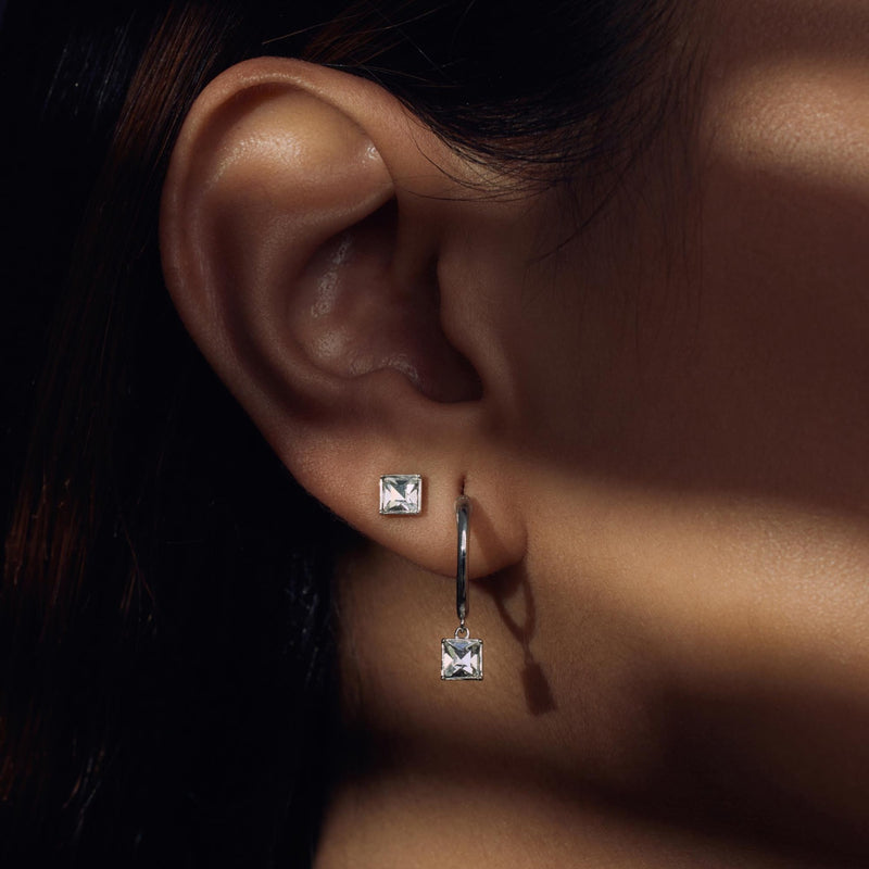 Cento Luci Clous d'oreilles Cento Luci Perla en argent sterling 925 avec cristal Preciosa PDM36149-zoom-