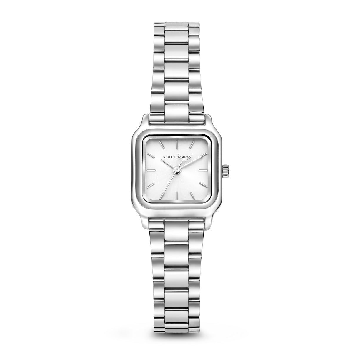Violet Hamden Dawn Base Square Women's Watch Silver Coloured VH09034