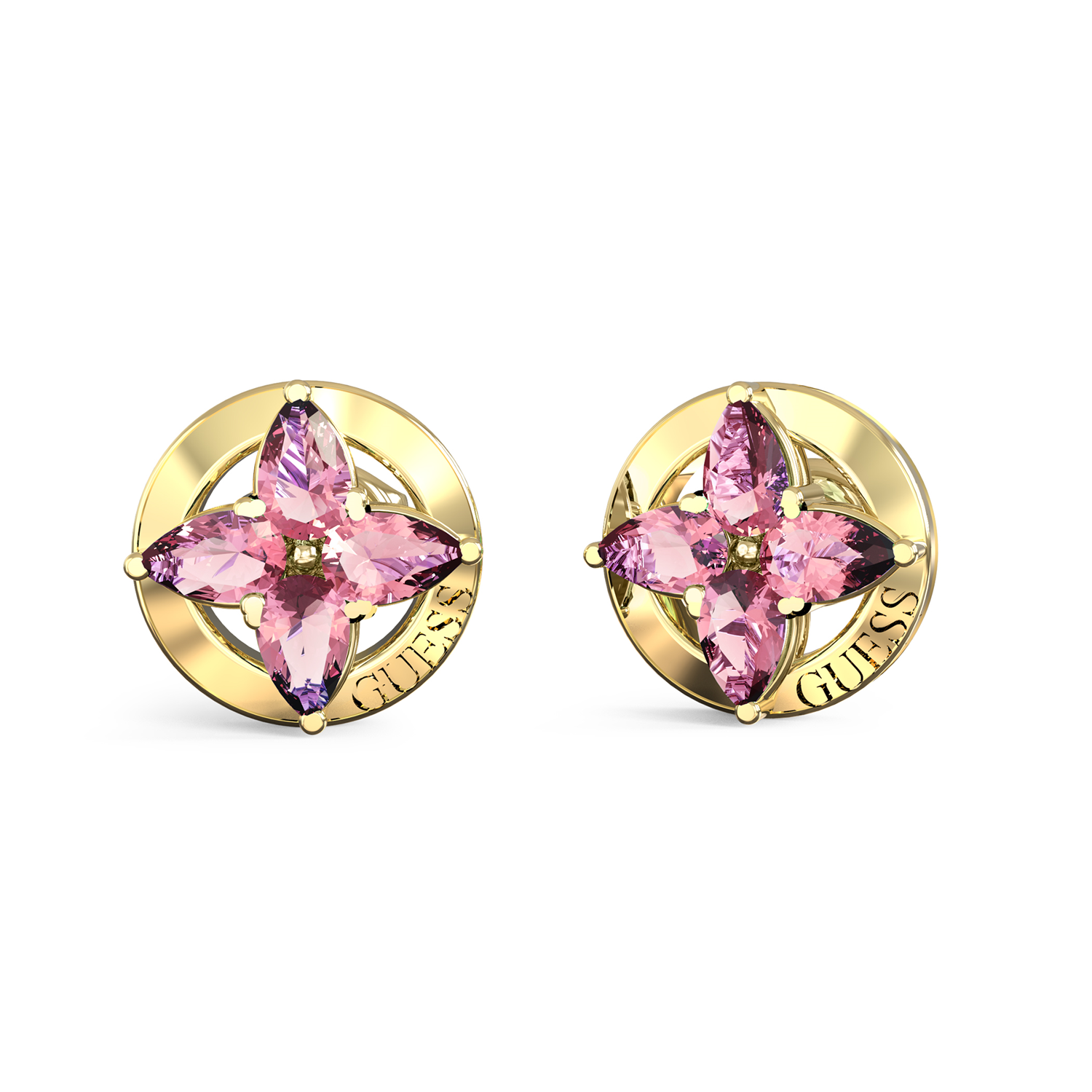 Guess Secret Garden Gold-coloured Earrings JUBE06040JWYGPKT-U