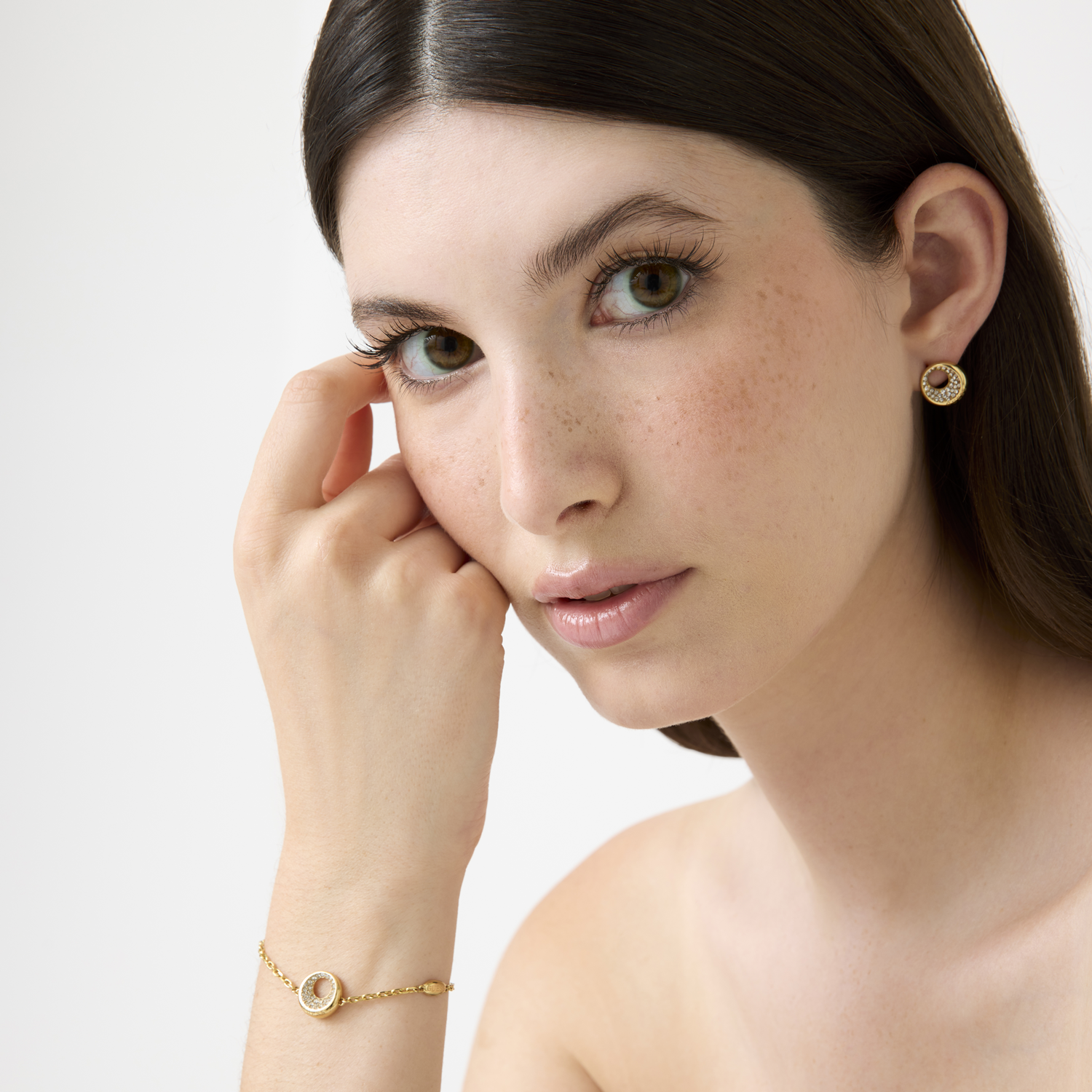 Guess Moon Drops Gold-coloured Earrings JUBE06247JWYGT-U