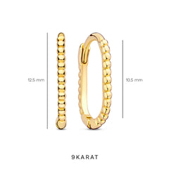 Beloro Jewels La Rinascente Elena 9 karat gold hoop earrings (10.5 mm) BO360070