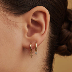 Isabel Bernard Monceau Solange 14 Carat Golden Hoop Earrings IB360154