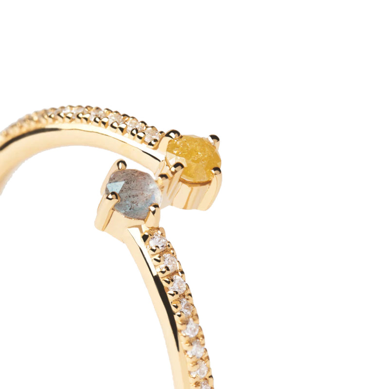 P D Paola Bague Villa Juno en argent sterling 925 plaqué or 18 carats AN01-647-12-zoom-