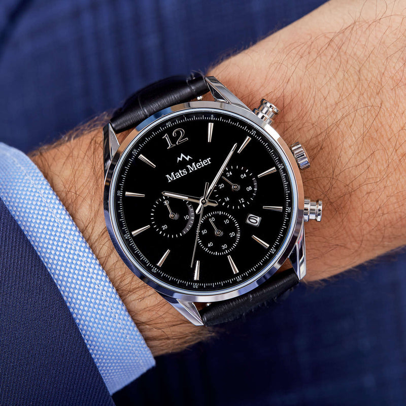 Mats Meier Grand Cornier Hommes Montre Noir MM00106-zoom-