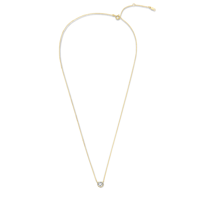 Violet Hamden Venus Collier en Argent 925 Sterling Plaqué Or avec Pierre de Naissance VH340010-OCT-zoom-