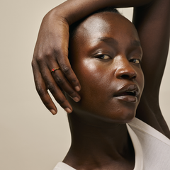 ENAMEL Copenhagen Recycled 925 Sterling Silver Gold Plated Red Adjustable Ring R101G-R48