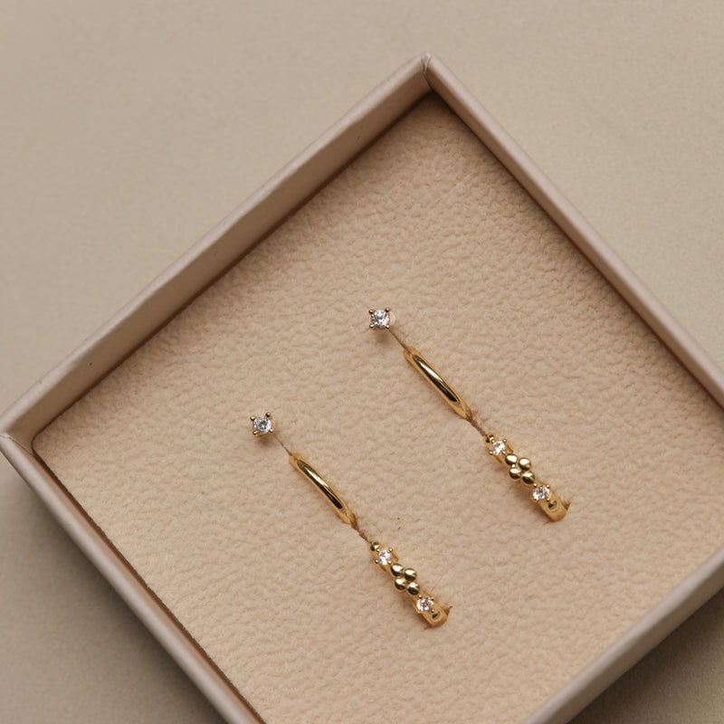 Karma 925 Sterling Silver Soleil Earparty EPV40GP-zoom-