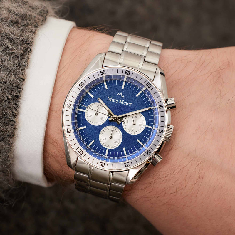 Mats Meier Arosa Racing Hommes Montre Argent MM50014-zoom-