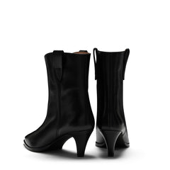 Isabel Bernard Vendôme Louane black calfskin leather boots IB53009-001-37