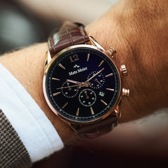 Mats Meier Grand Cornier Chrono Black/Brown Watch MM00101