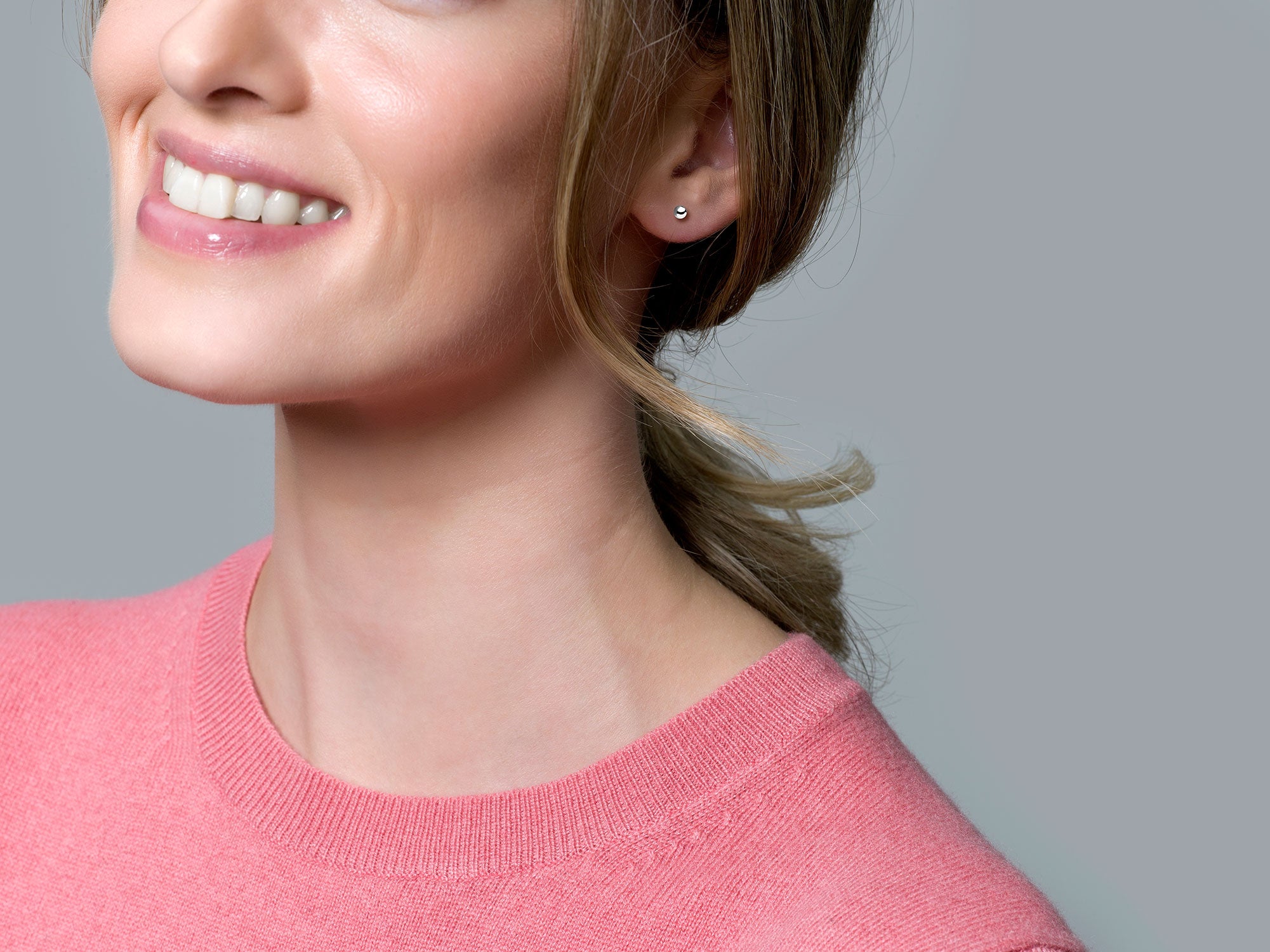 Blush White gold Ear Stud 7120WGO