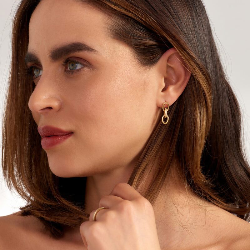 Parte Di Me Bibbiena Poppi  Pendentifs d'oreille Plaqué or 14 carats PDM36192-zoom-