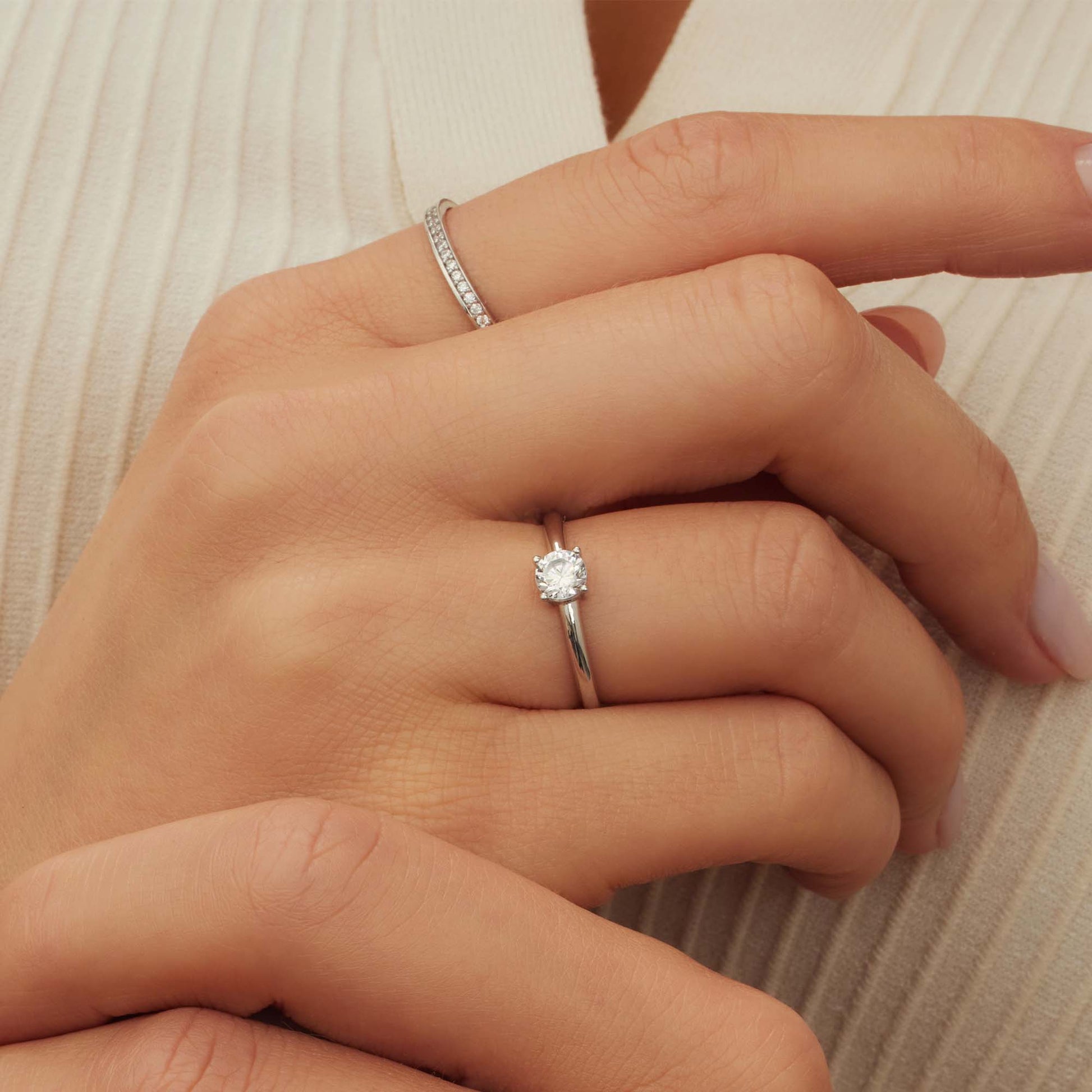 Isabel Bernard Saint Germain Merle 14 Carat Whitegold Ring IB330052-60