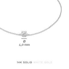Isabel Bernard Cadeau d'Isabel 14 Carat Whitegold Necklace and Bracelet giftset IB90030