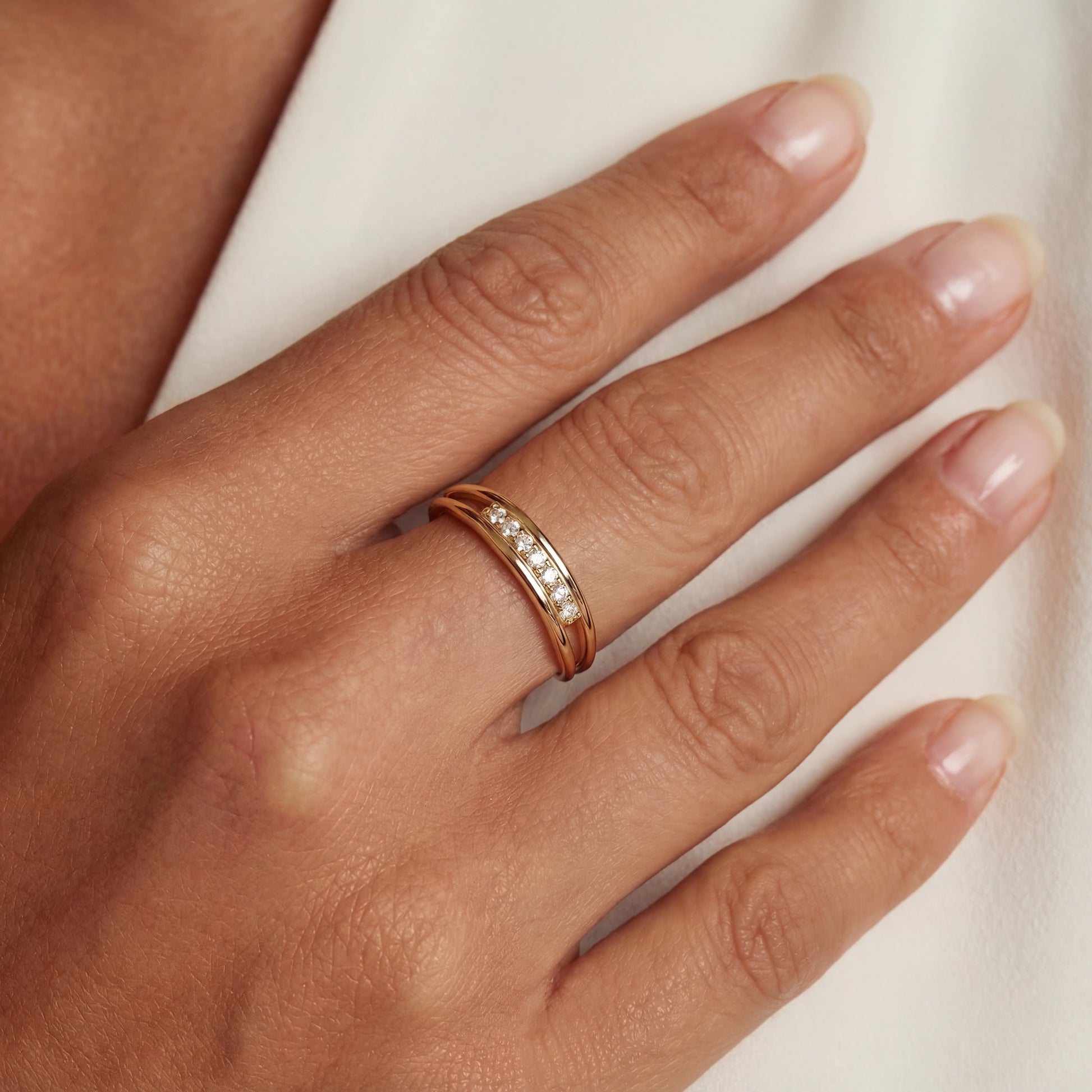 Isabel Bernard De La Paix Ayla Ring With Diamonds 0.05 Carat IBD330049-58