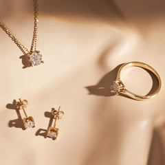 Isabel Bernard De la Paix Hanaé 14 Carat Golden Ear Studs | diamond 0.28 ct | IBD360013