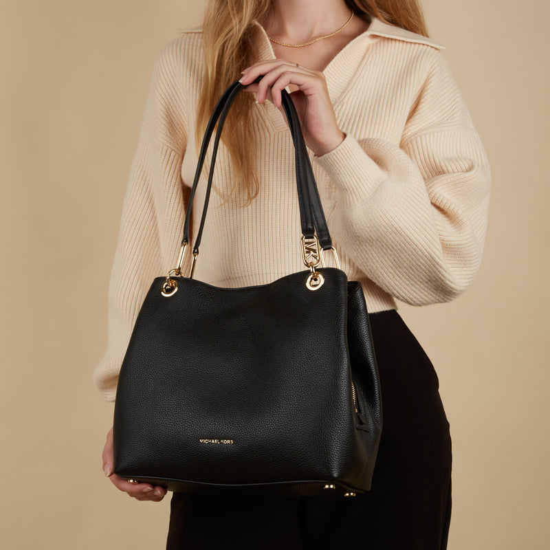 Michael Kors Kensington Sac à Bandoulière Noir 30F3G8KT7L-001-zoom-