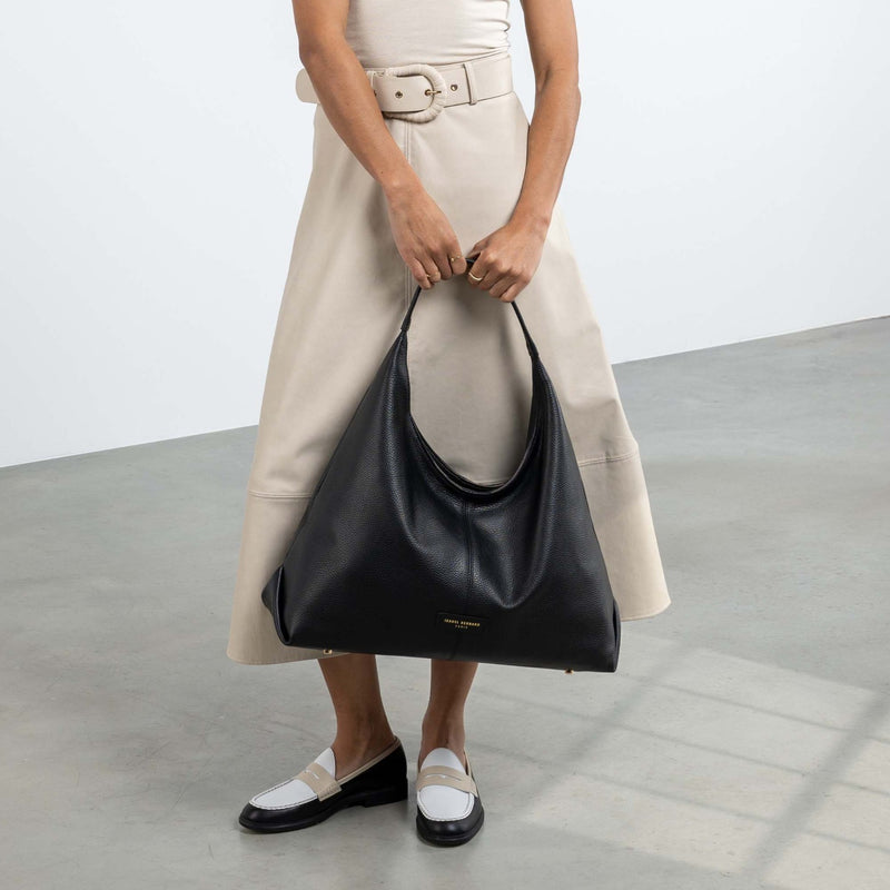 Isabel Bernard Honoré Grace sac bandoulière en cuir noir de veau IB25093-001-zoom-