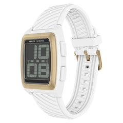 Armani Exchange White Oval Digital Watch AX2968