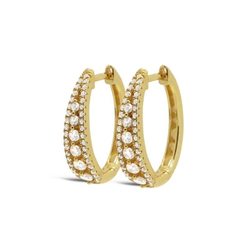 Karma Femmes Créoles Plaqué or 14 carats H446GP-zoom-