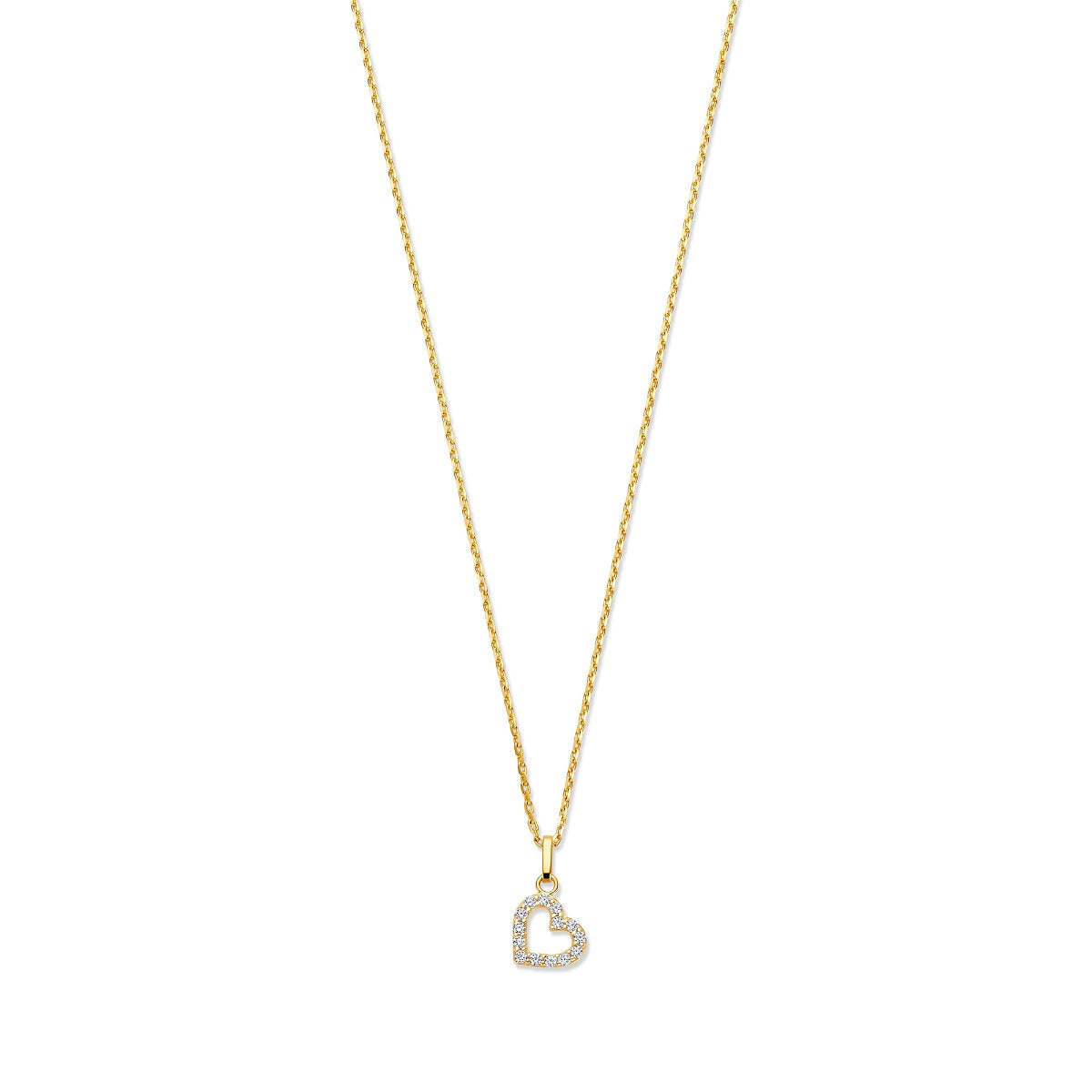 Beloro Jewels Monte Napoleone Valentina 9 karat necklace with zirconia BO340046