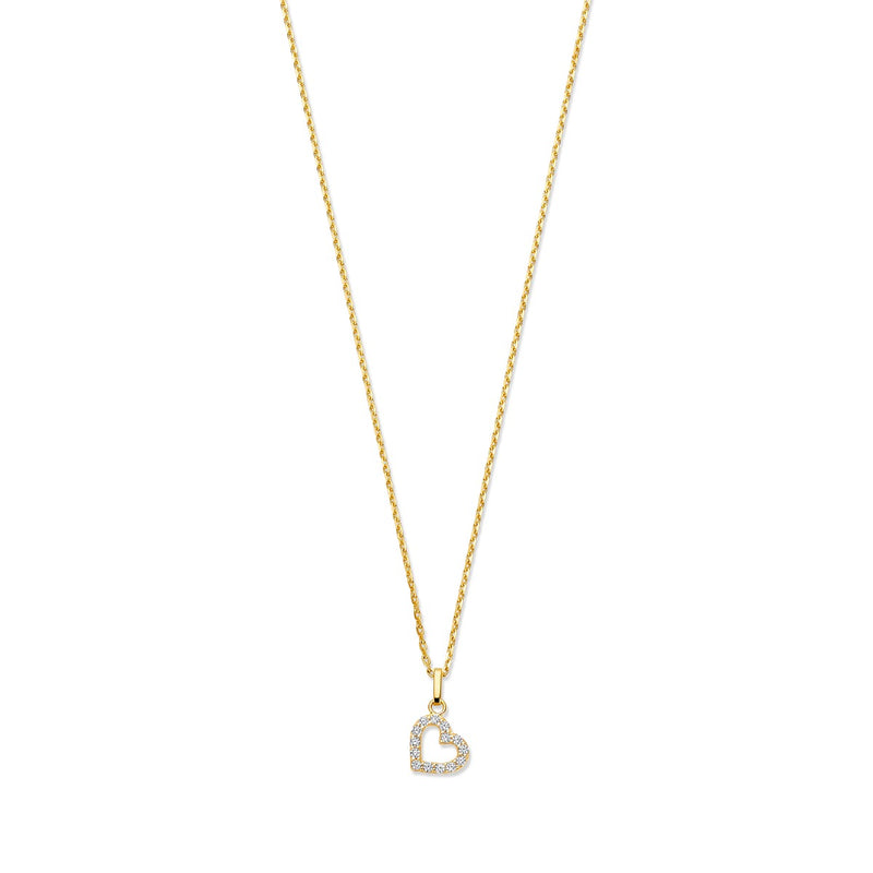 Beloro Jewels Monte Napoleone Collier Monte Napoleone Valentina 9 carats avec zircone BO340046-zoom-