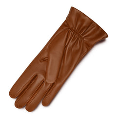 Isabel Bernard Honoré Marcelia cognac goatskin leather gloves IB67001-336-7