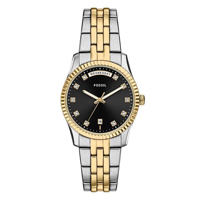Fossil Scarlette Round Black Dial Watch ES5458-zoom-
