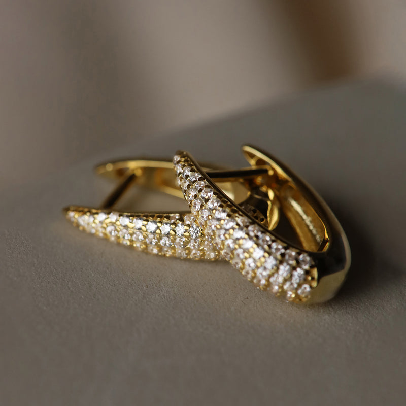 Karma Femmes Créoles Plaqué or 14 carats M3214GP-zoom-