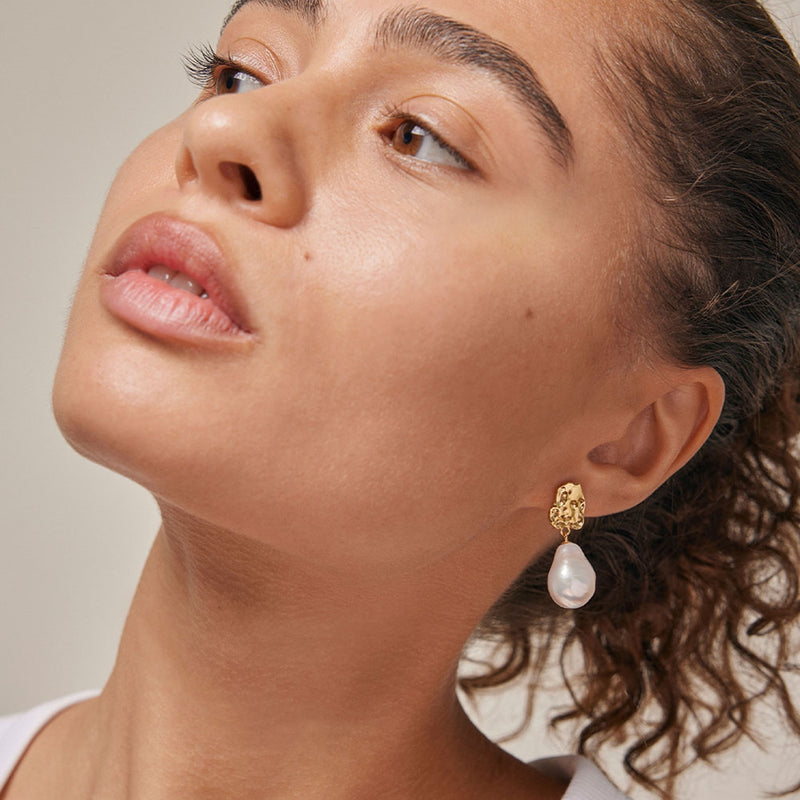 ENAMEL Copenhagen Boucles d'oreilles Plaqué or 18 carats E325GM-zoom-