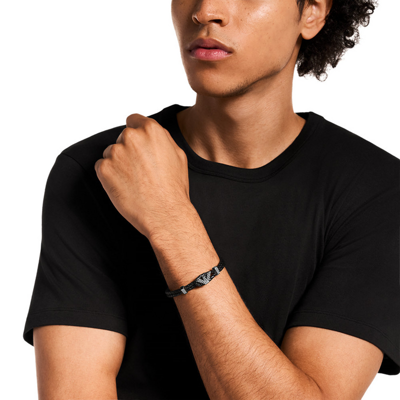 Emporio Armani Leather Men's Bracelet EGS3322060-zoom-