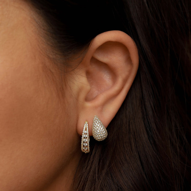 Karma Boucles d'oreilles Plaqué or 14 carats X162GP-zoom-