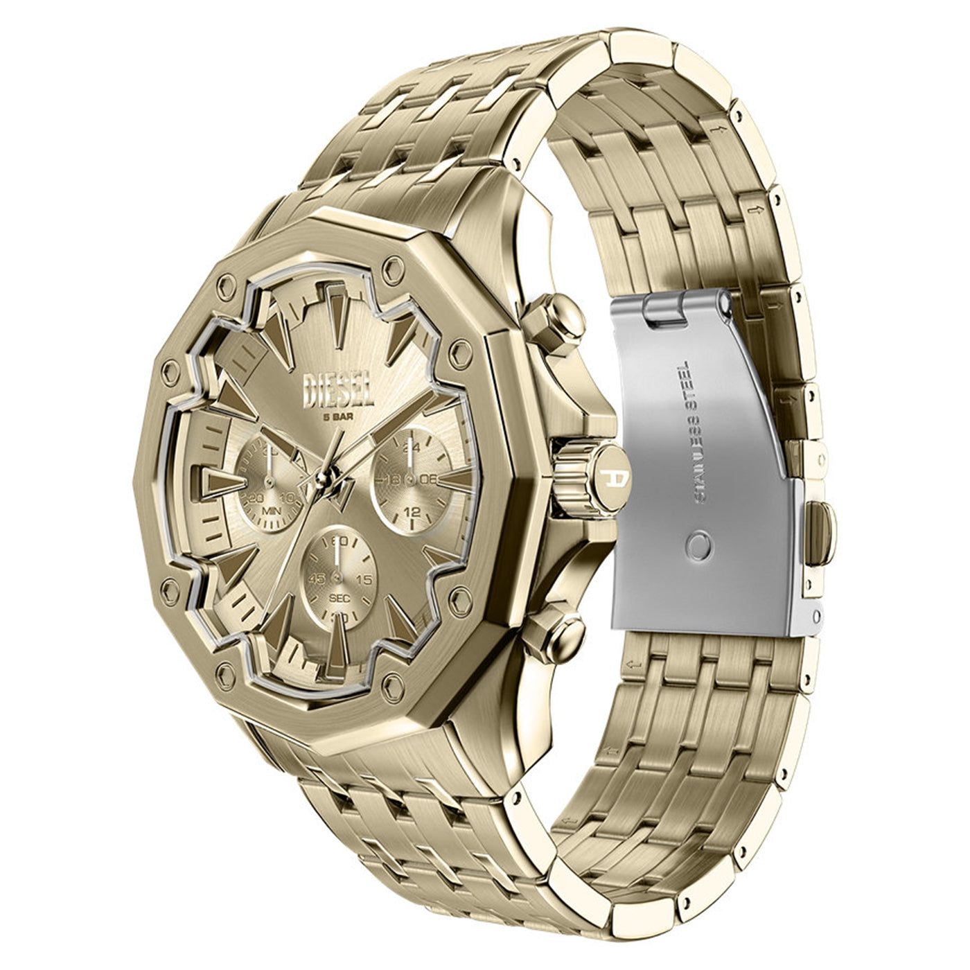 Diesel Stinger Round Gold Dial Watch DZ4707