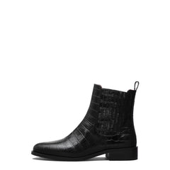 Isabel Bernard Vendôme Chey Croco Black Calfskin Leather Chelsea Boots IB53012-201-40