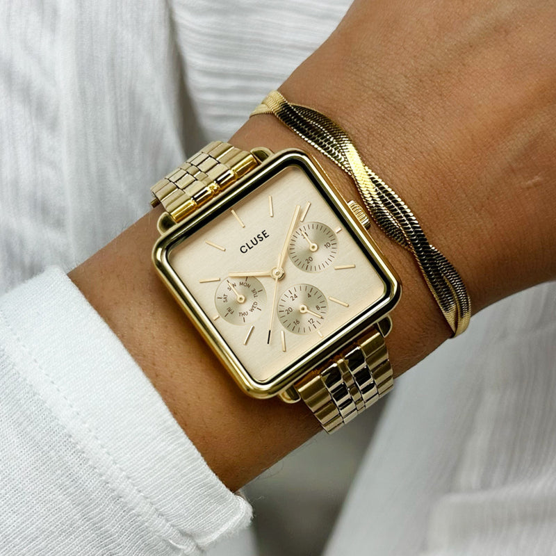 CLUSE La Tétragone Femmes Montre Or CW13801-zoom-