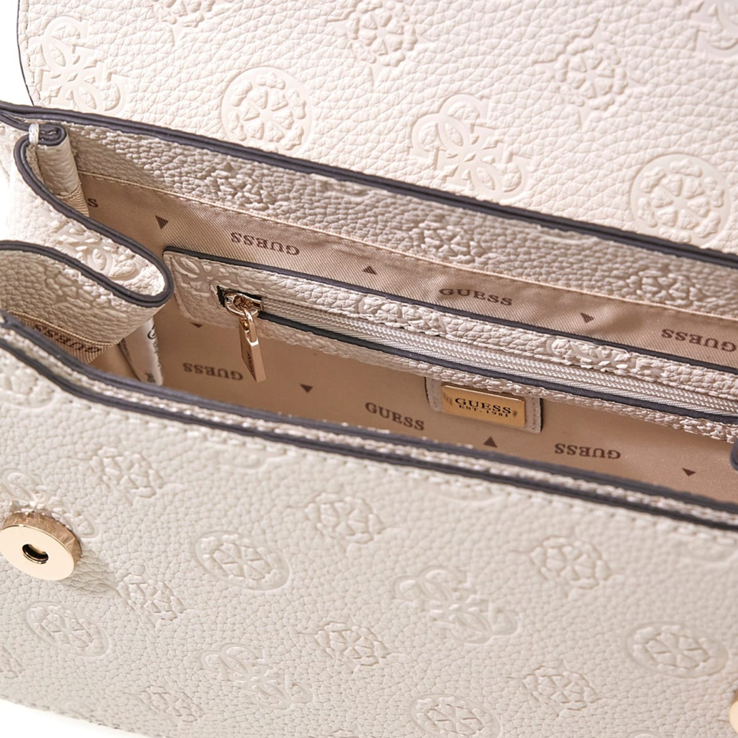 Guess Cresidia Off White Logo CNVRTBL XBody Flap HWPD98-88210-OFL