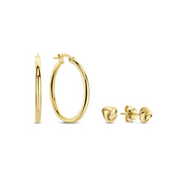 Beloro Jewels Regalo d'Amore 9 karat gold earring set with knot BO90037