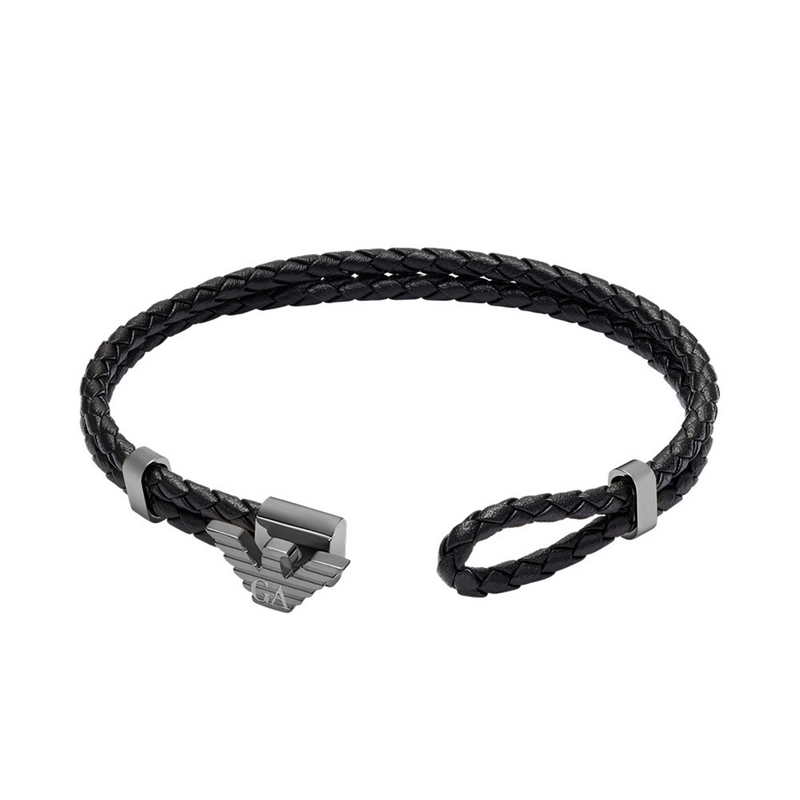 Emporio Armani Leather Men's Bracelet EGS3322060-zoom-
